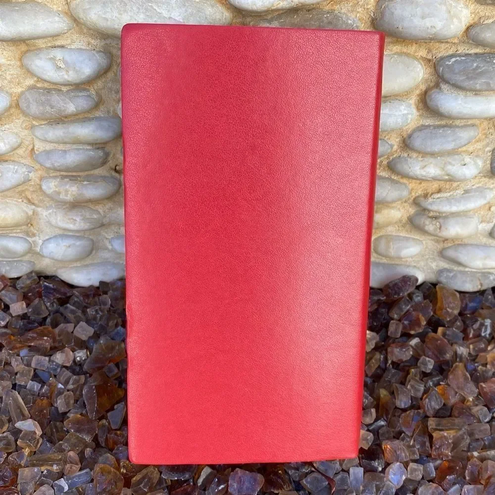 Upcycled Burberry Nova Check Plaid Heart Red Notebook Daily Planner